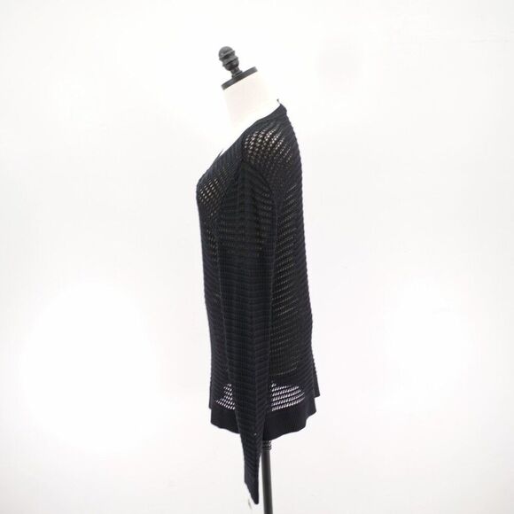 I.N.C. International Concepts Large Black Open Knit Scoop Neck Sweater - Picture 5 of 8